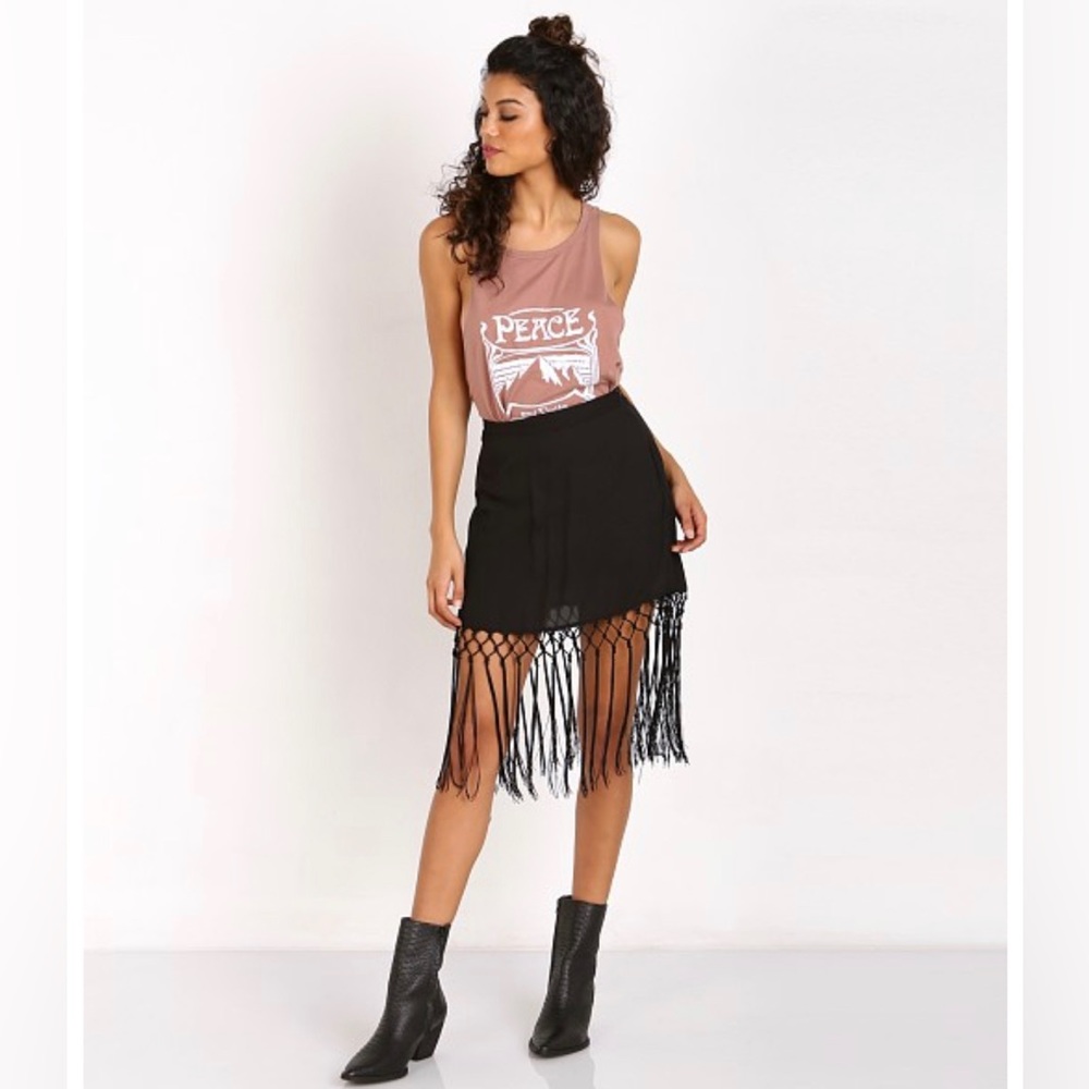 Show Me Your Mumu MK Mini Skirt Black Crisp